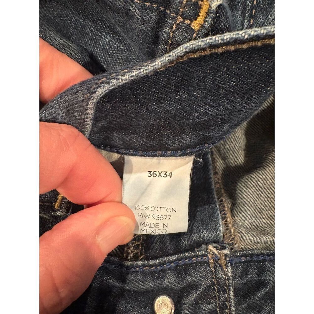Arizona Men's Relaxed Straight Jeans Blue Size 36x34 - Picture 10 of 10